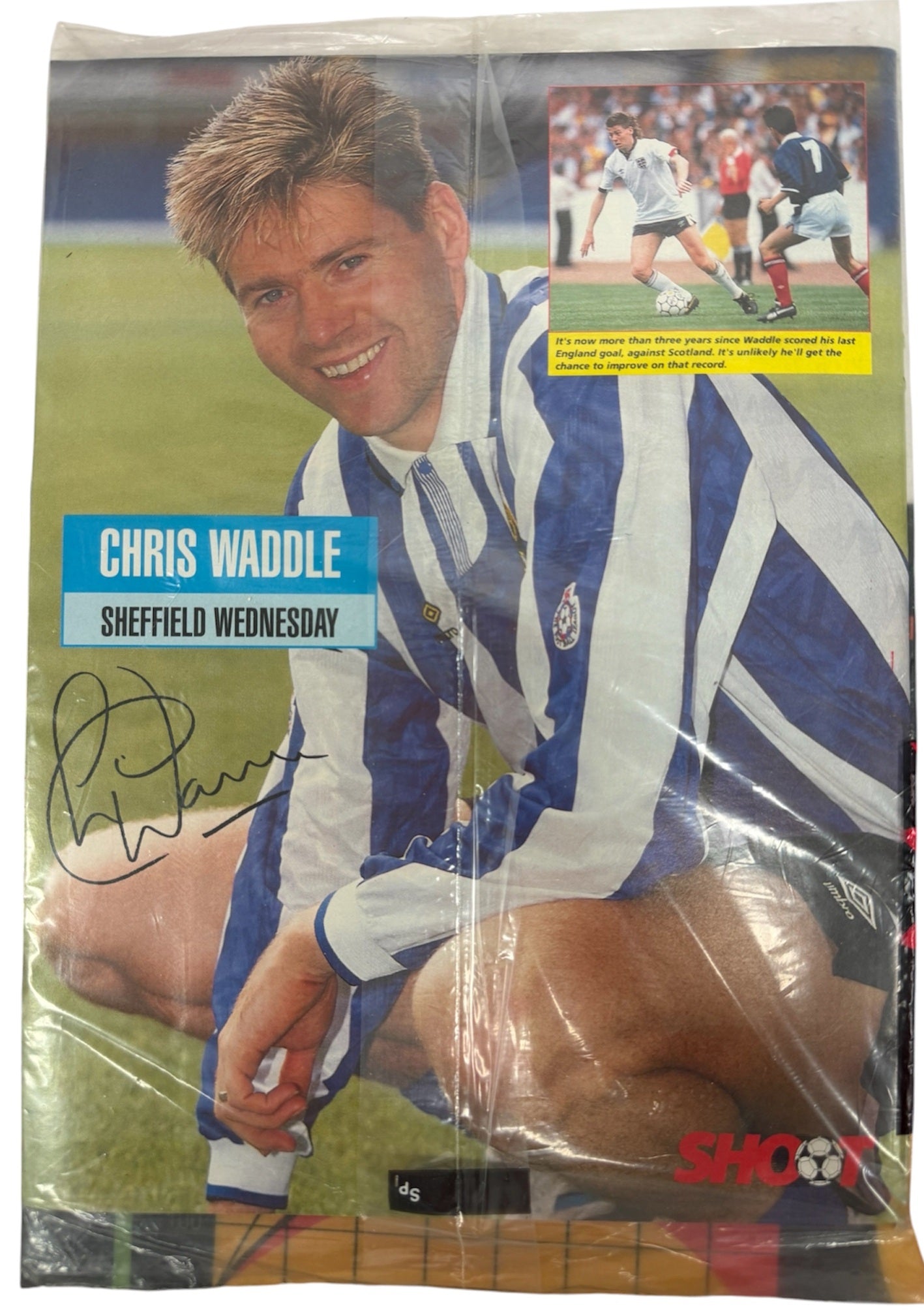 Vintage Shoot Weekly The Voice Of The Fans Football Magazine 15th August 1992 With Free Electrostatic League Progress Chart 92/93 - Unsold Ex Shop Stock