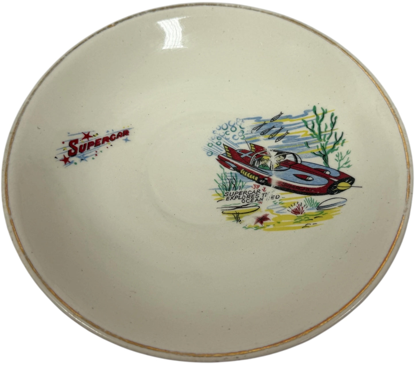 Vintage Keele St Pottery1962 Gerry Andersons A P Films Supercar Saucer - Fantastic Condition - Ultra Rare Item