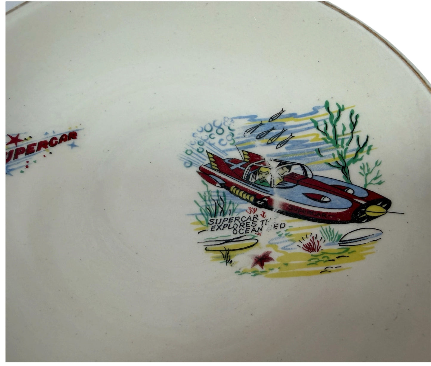 Vintage Keele St Pottery1962 Gerry Andersons A P Films Supercar Saucer - Fantastic Condition - Ultra Rare Item
