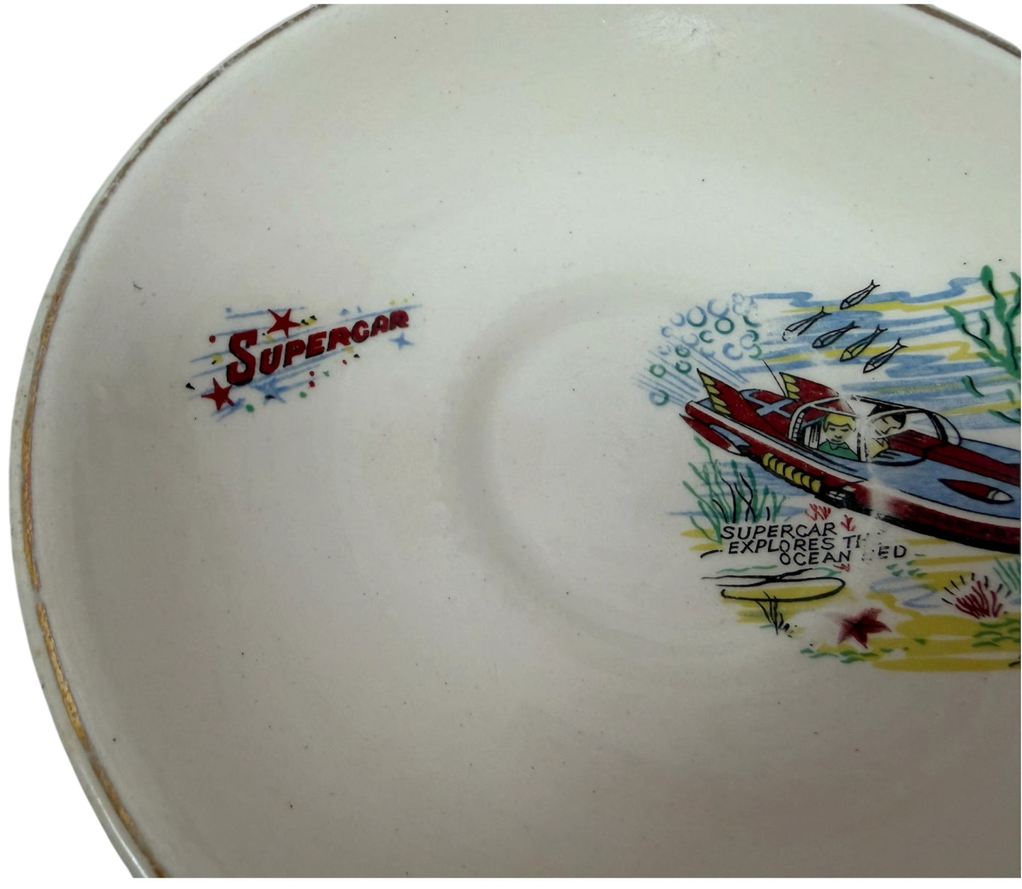 Vintage Keele St Pottery1962 Gerry Andersons A P Films Supercar Saucer - Fantastic Condition - Ultra Rare Item