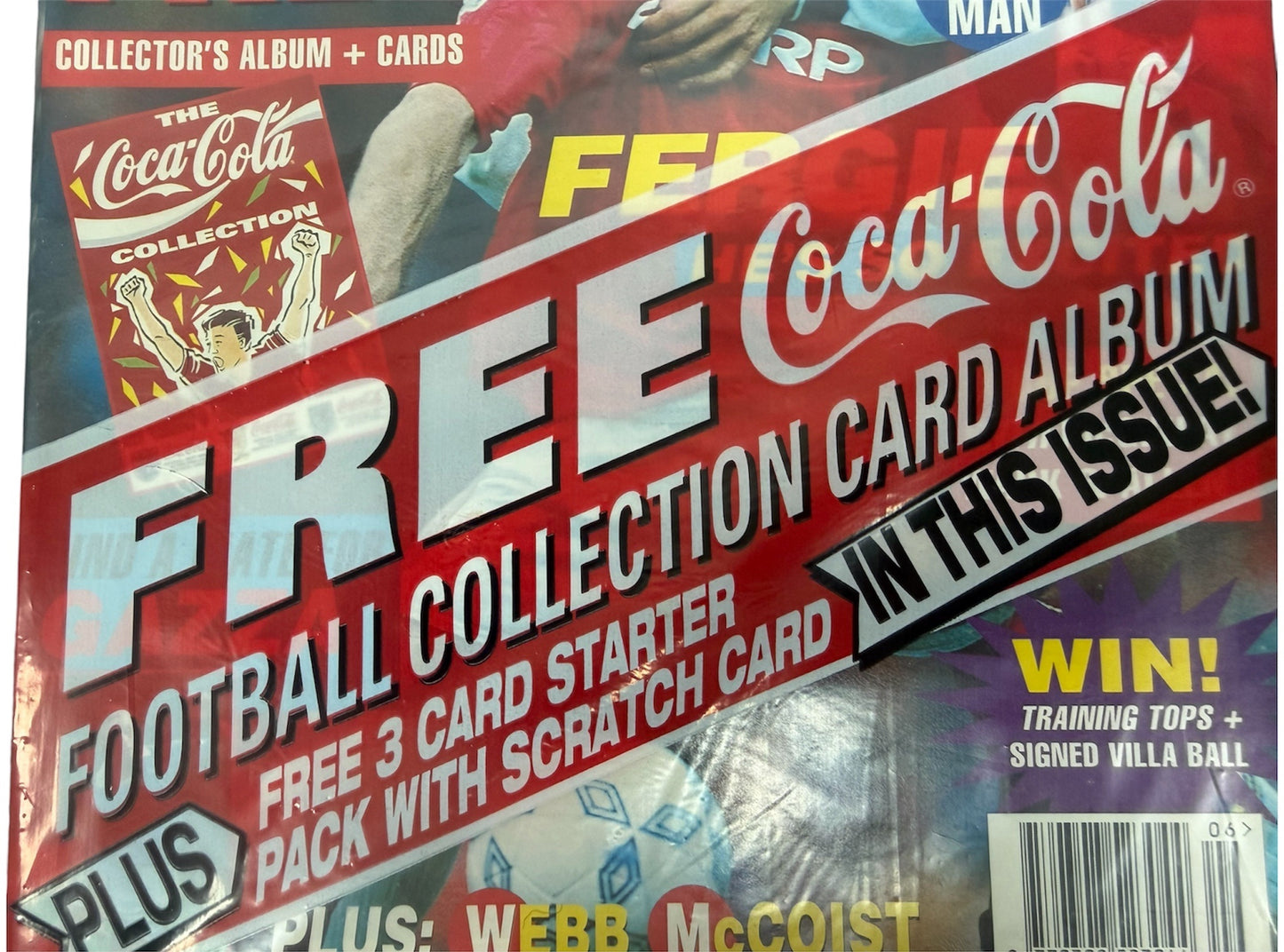 Vintage Shoot Weekly The Voice Of The Fans Football Magazine 13th February 1993 With Free Coca Cola Football Card Album - Unsold Ex Shop Stock
