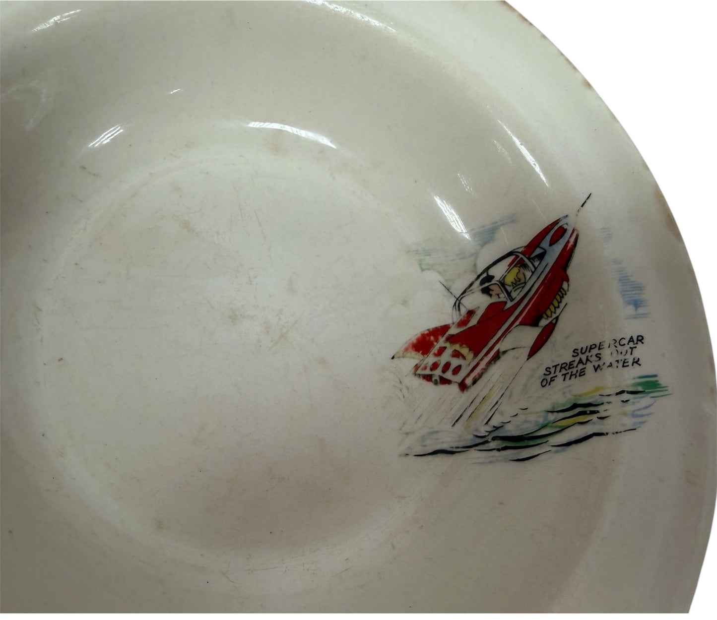Vintage Keele St Pottery 1962 Gerry Andersons A P Films Supercar Cereal Bowl - Very Good Condition - Ultra Rare Item