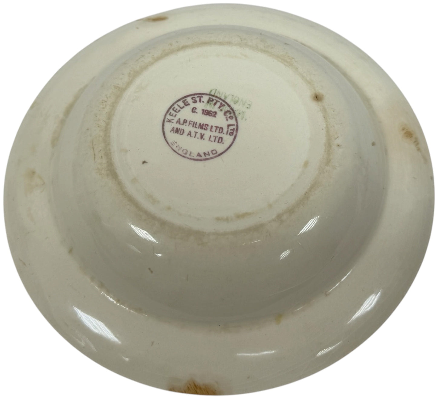 Vintage Keele St Pottery 1962 Gerry Andersons A P Films Supercar Cereal Bowl - Very Good Condition - Ultra Rare Item