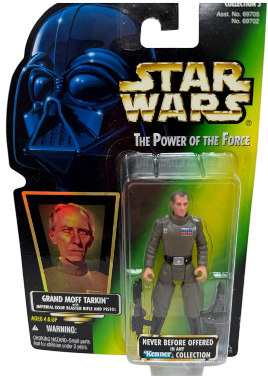 Vinatge Kenner 1996 Star Wars The Power Of The Force Grand Moff Tarkin First Release Action Figure - Brand New Factory Sealed Shop Stock Room Find