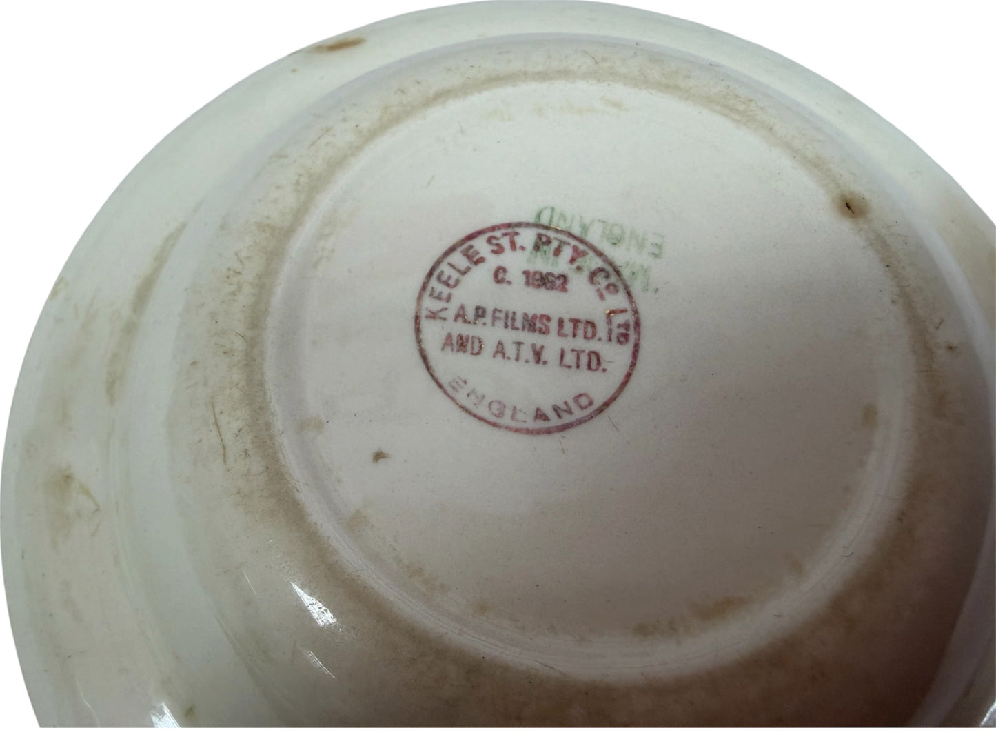 Vintage Keele St Pottery 1962 Gerry Andersons A P Films Supercar Cereal Bowl - Very Good Condition - Ultra Rare Item