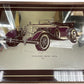 Vintage 1950's Original Large Pub Decoration Framed Mirror - Mercedes Benz 500K 1935 - 65cm X 50cms