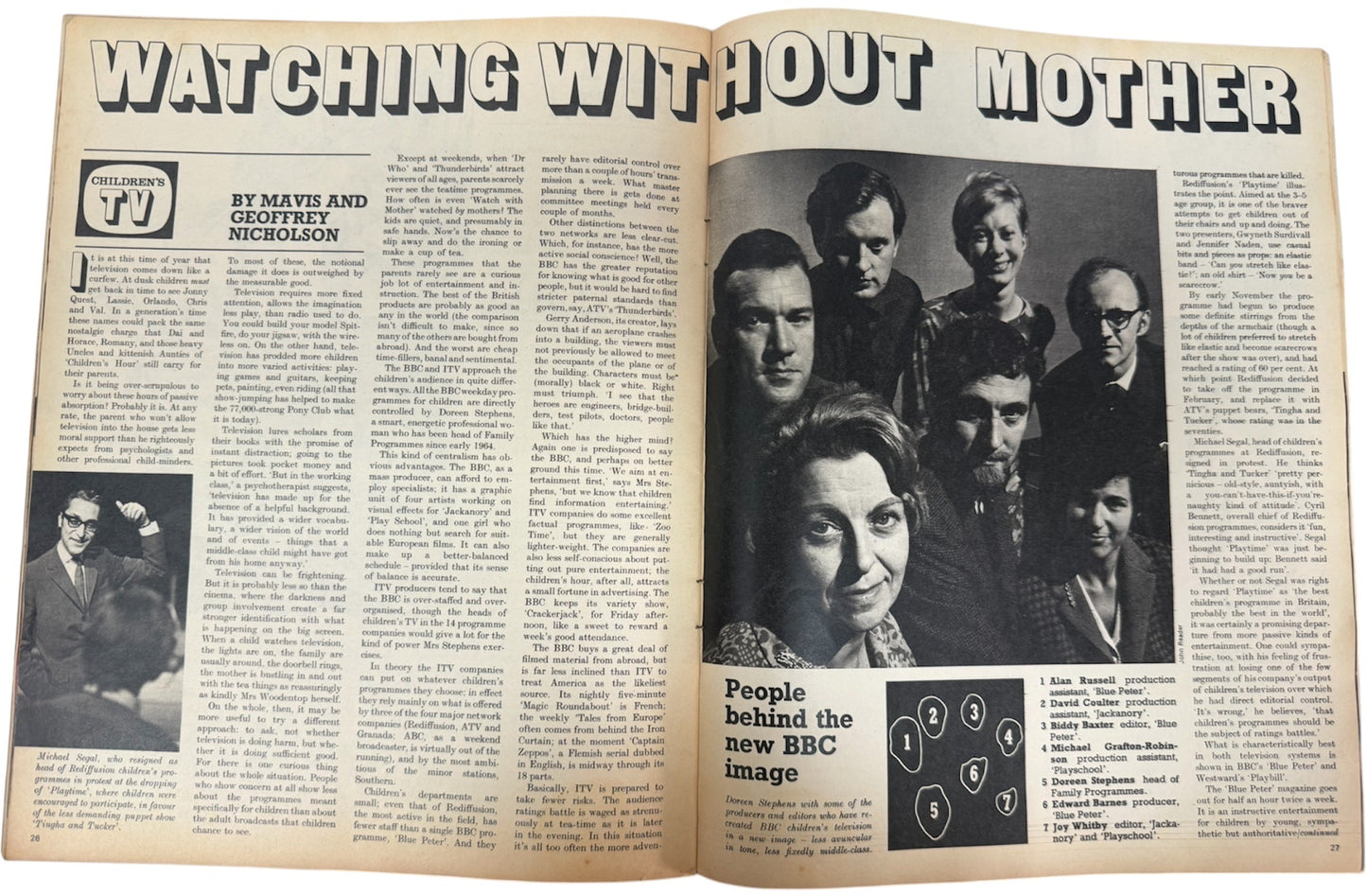 Vintage The Observer Magazine 18th December 1966 - Thunderbirds Cover - Dr Who - Childrens TV - Ultra Rare - Fantastic Condition - Ex Shop Stock