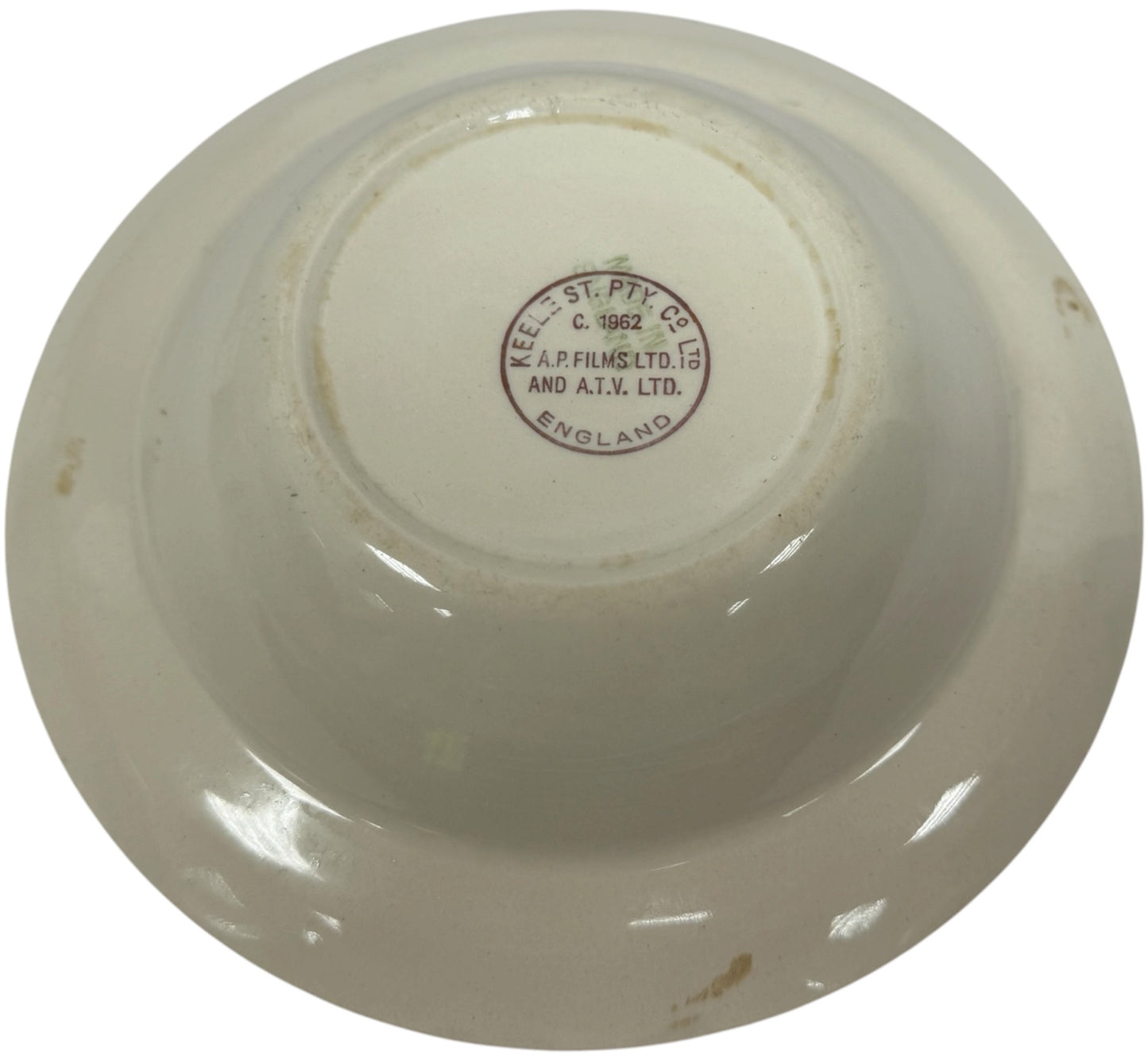 Vintage Keele St Pottery 1962 Gerry Andersons A P Films Supercar Breakfast Bowl - Fantastic Condition - Ultra Rare Item