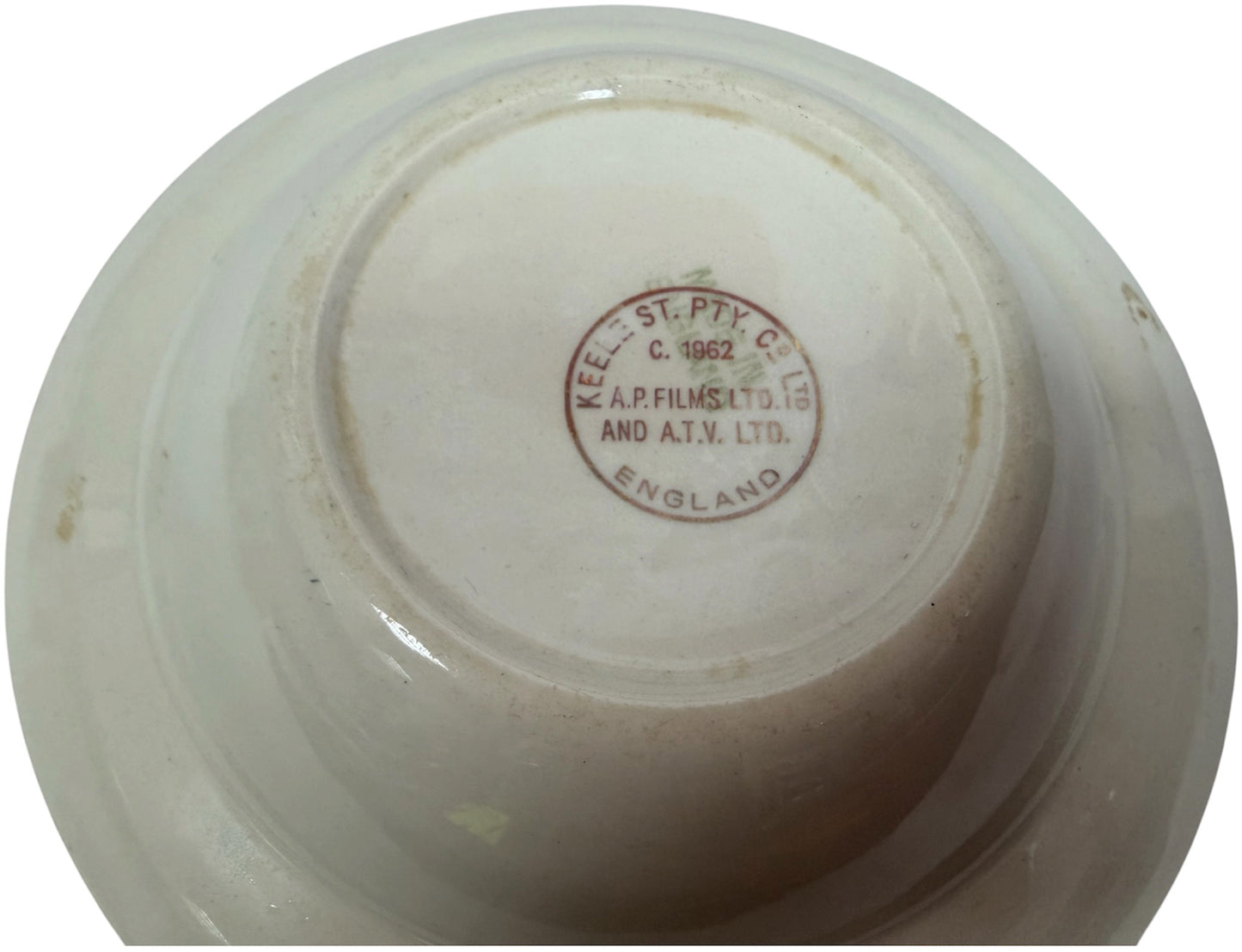 Vintage Keele St Pottery 1962 Gerry Andersons A P Films Supercar Breakfast Bowl - Fantastic Condition - Ultra Rare Item