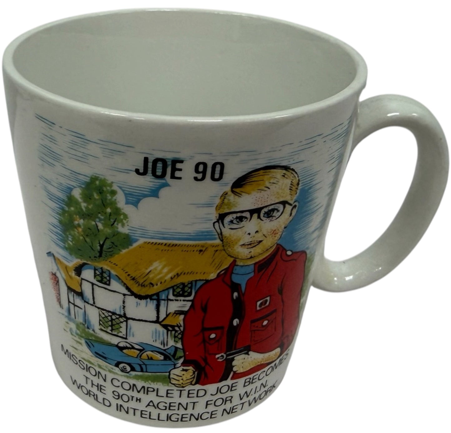Vintage Gerry Andersons 1968 Washington Pottery Cup Joe 90 Mini Mug - Ex Shop Stock