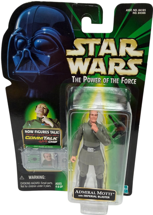 Vintage Kenner 1999 Star Wars The Power Of The Force Admiral Motti Action Figure With Comm Talk Chip - Ex Shop Stock