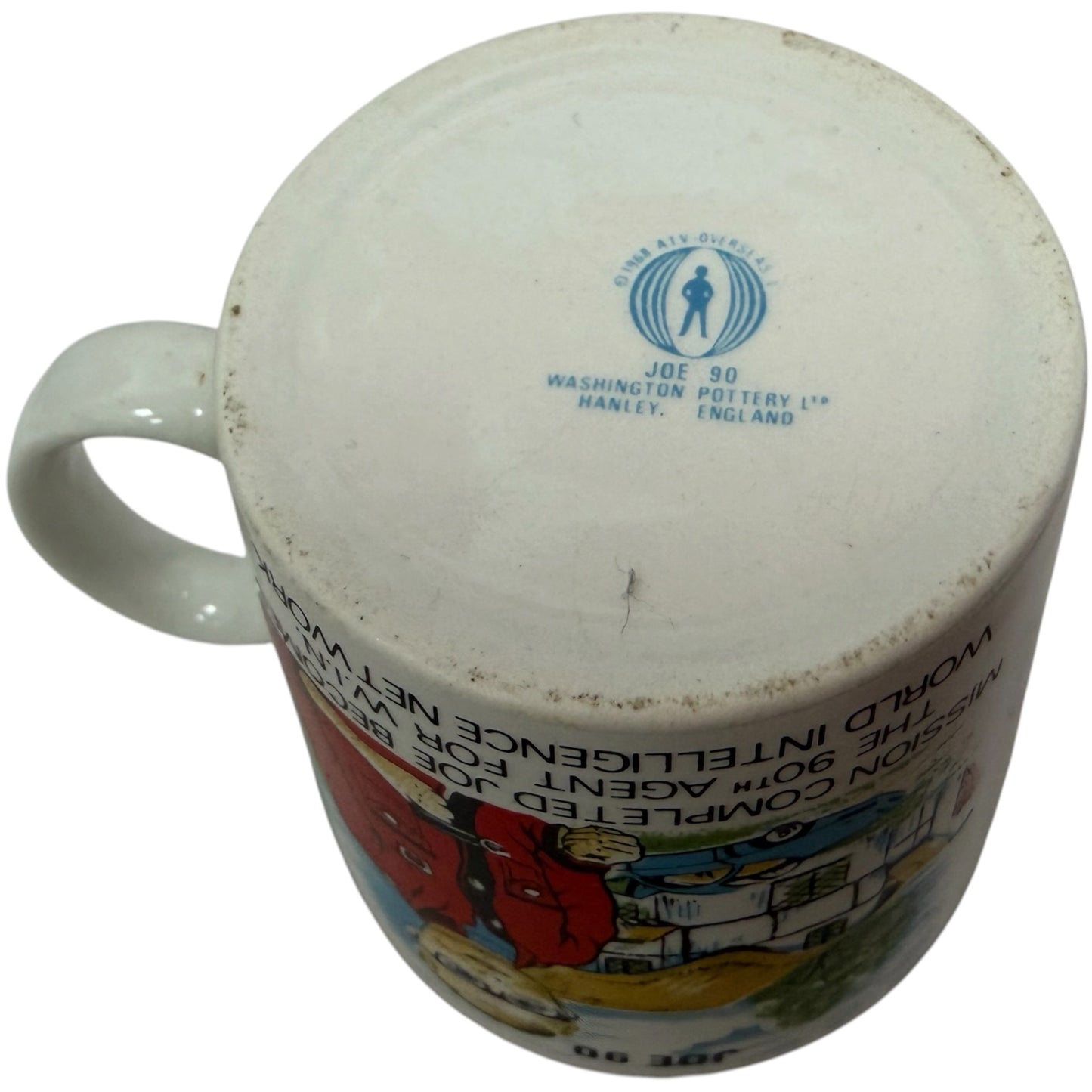 Vintage Gerry Andersons 1968 Washington Pottery Cup Joe 90 Mini Mug - Ex Shop Stock