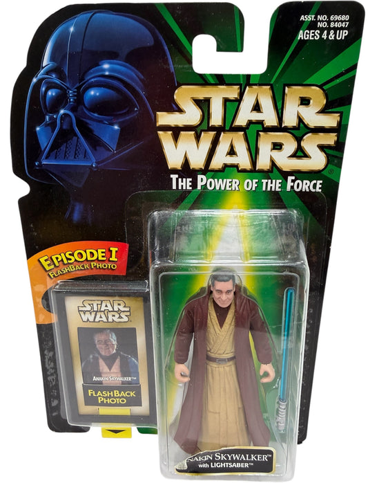 Vintage Kenner 1998 Star Wars The Power Of The Force Anakin Skywalker Action Figure With Flashback Photo- Ex Shop Stock