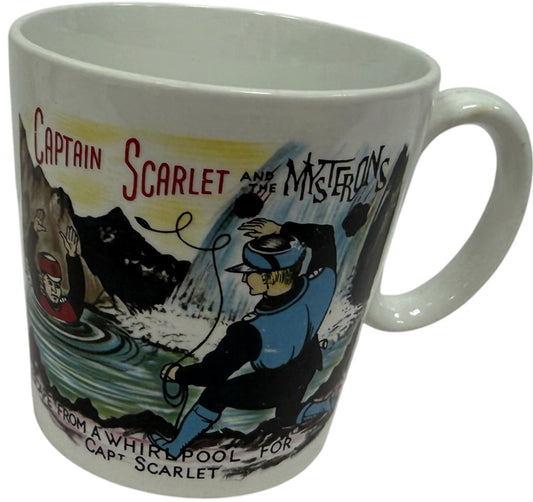 Vintage Gerry Andersons 1967 Washington Pottery Cup Captain Scarlet &amp; The Mysterons Mini Mug - Ex Shop Stock