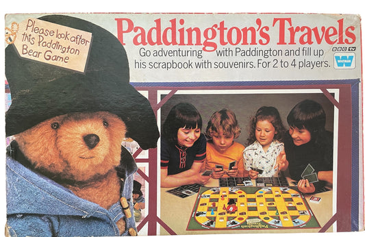 Vintage Whitman 1975 - Paddingtons Bear Travels Board Game - Based On The Highly Popular Television Program - Very Good Condition and Complete In The Original Box