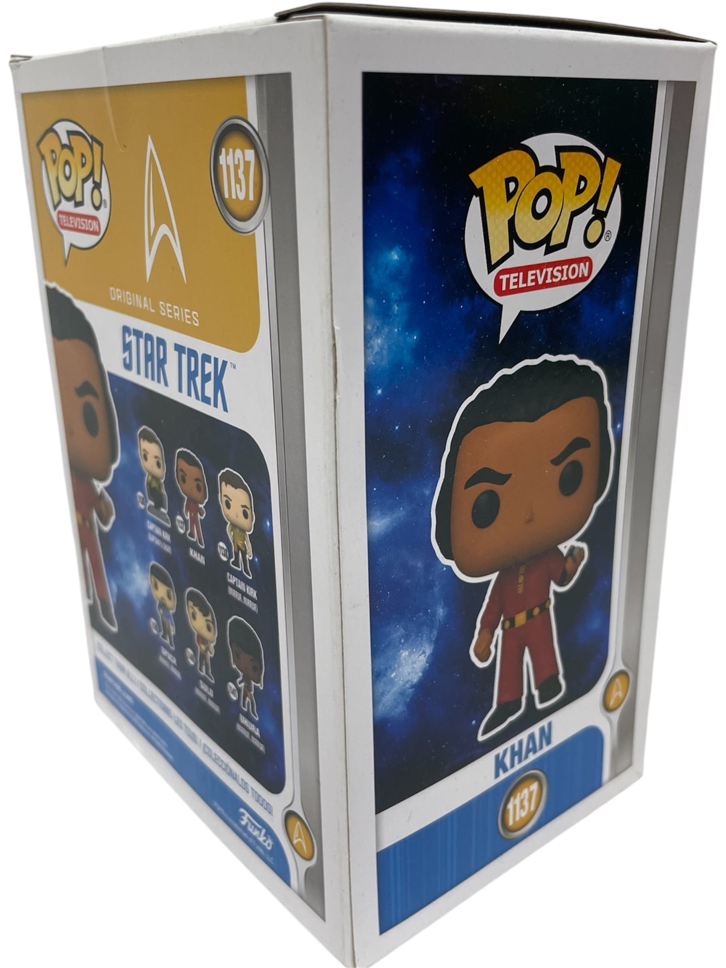 Funko 2021 Star Trek The Original Series Khan Noonian Singh Pop Television Vinyl Figure No. 1137 - Brand New Ex Shop Stock