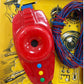 Vintage 1950's J & L Randall Ultra Rare Merit 1950's Dan Dare - 2 Way Walkie Talkie Set All Red - Complete In The Original Box