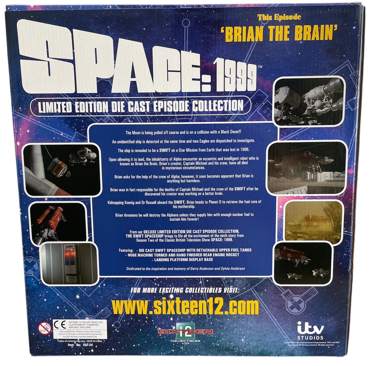 2022 Sixteen 12 Gerry Andersons Space 1999 - This Episode Brian The Brain - The Swift Spaceship Deluxe Limited Edition Highly Detailed Episode Collection Collectors Model - Brand New Factory Sealed