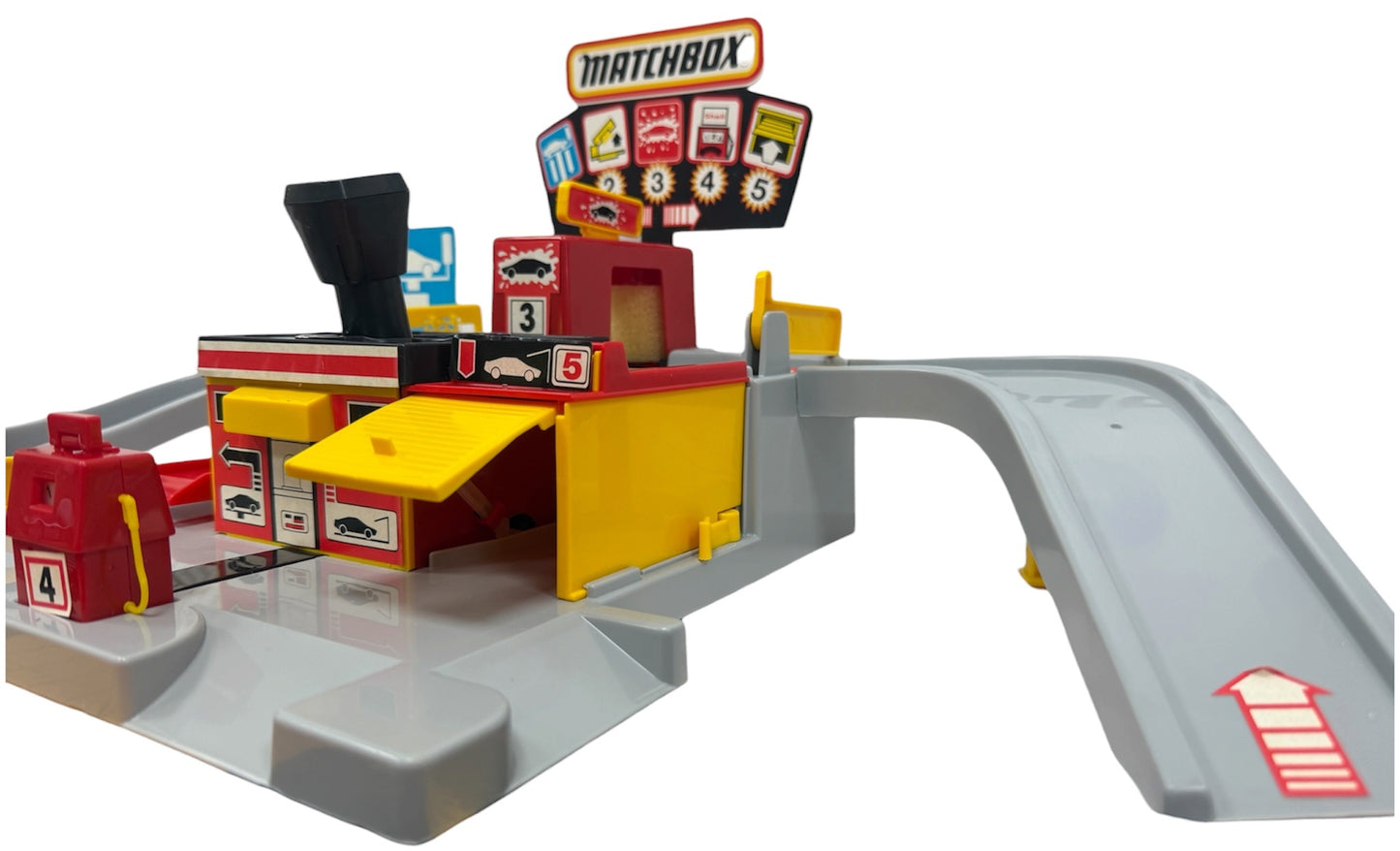 Vintage 1985 Matchbox Gearshift Garage - Electro Service Centre Vehicle Action Playset - Former Shop Counter Display Item
