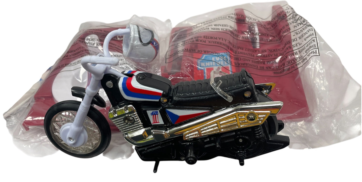 Classic Retro Reissue Evel Knievel King Of The Stuntmen Stunt Cycle Bike Complete With Evel Knievel Figure And Gyro Energizer - New In Box - Unsold Shop Stock