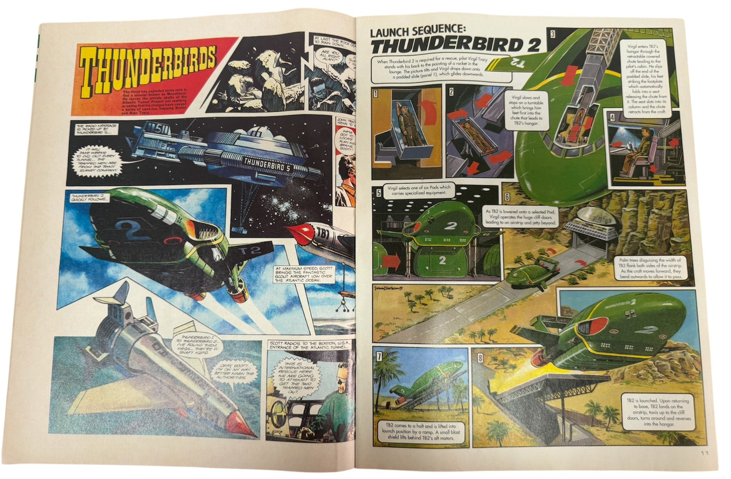 Vintage Gerry Andersons Thunderbirds Comic Magazine Issue No.2 November 15th 1991 With Free Gift -Ex Shop Stock (Grade 8.5)