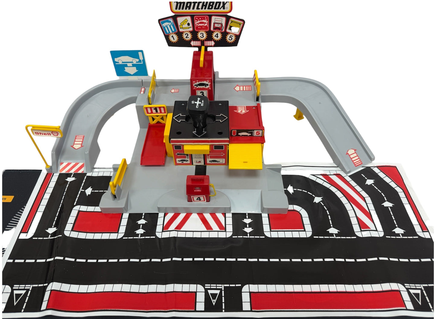 Vintage 1985 Matchbox Gearshift Garage - Electro Service Centre Vehicle Action Playset - Former Shop Counter Display Item