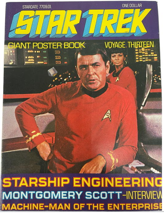 Vintage 1977 Star Trek The Original Series Giant Poster Book Voyage Thirteen Stardate 7709.01