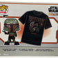 Funko 2022 Pop Tees - Star Wars The Mandalorian - Boba Fett Vinyl Bobble Head Figure No. 462 - Plus A Boba Fett XL Tee Shirt - Brand New Factory Sealed