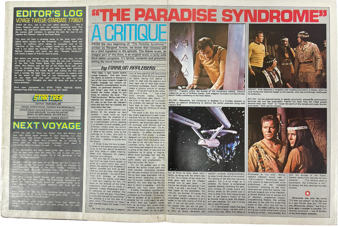 Vintage 1977 Star Trek The Original Series Giant Poster Book Voyage Twelve Stardate 7708.01