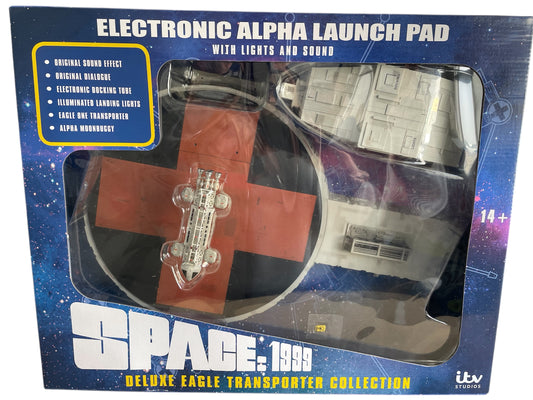2021 Sixteen 12 Gerry Andersons Space 1999 Electronic Alpha Moonbase Launch Pad With Lights And Sounds And Includes A Micro Eagle One Transporter Highly Detailed Collectors Model - Brand New Factory Sealed