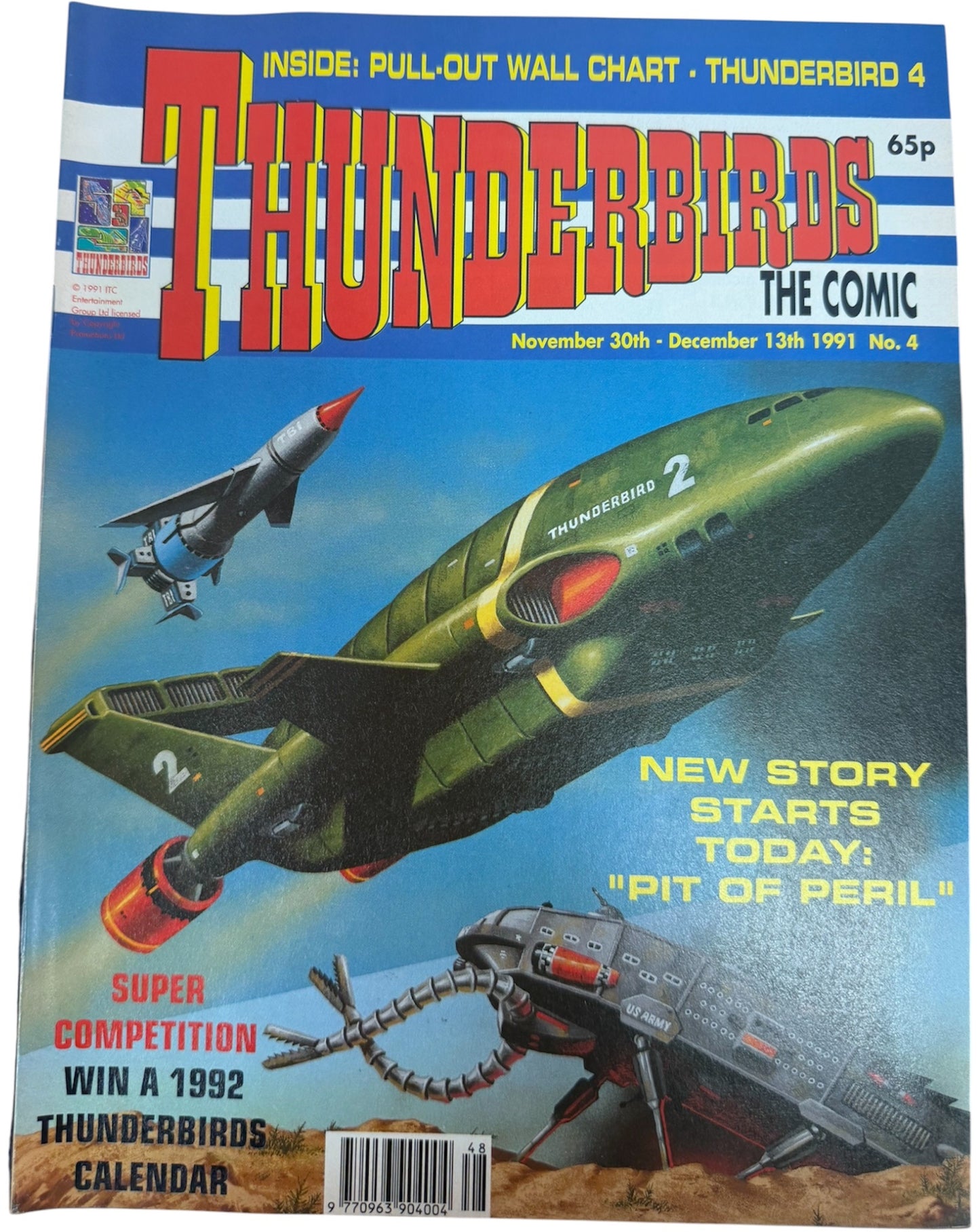 Vintage Gerry Andersons Thunderbirds Comic Magazine Issue No.3 December 13th 1991 - Ex Shop Stock (Grade 9.0)