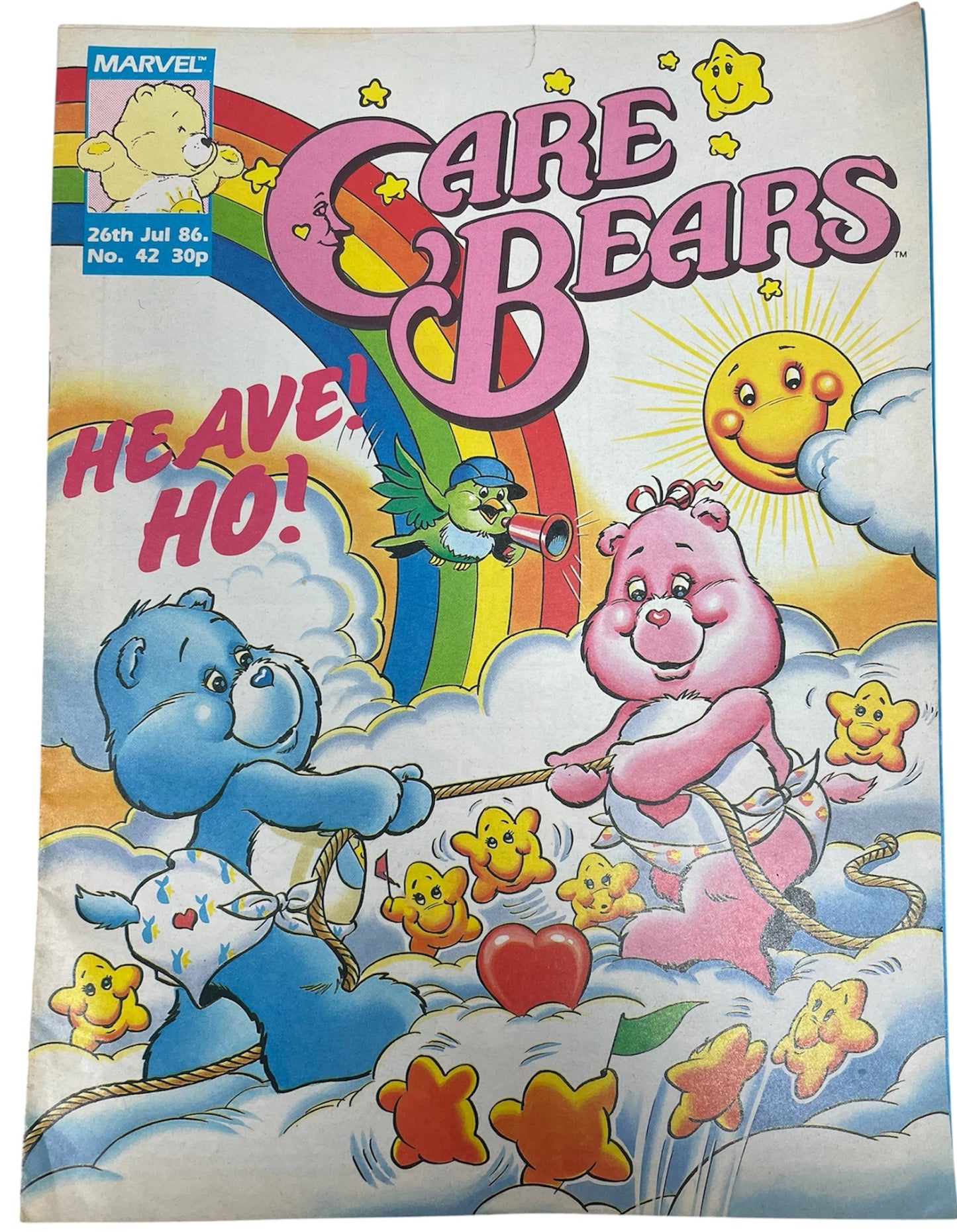 Vintage Marvel UK - 26th July 1986 - Care Bears Comic Issue No. 42 Featuring Hugs And Tugs - Heave! Ho! - Ultra Rare Copy In Fantastic Condition - Ex Shop Stock (6.0 Grade).