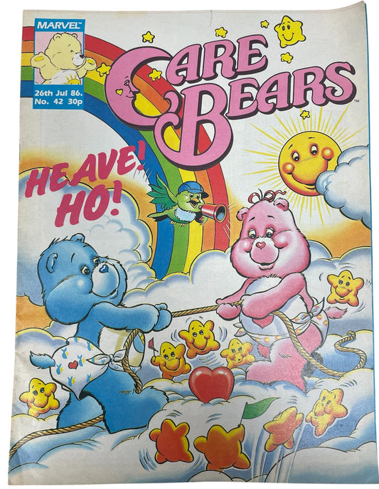 Vintage Marvel UK - 26th July 1986 - Care Bears Comic Issue No. 42 Featuring Hugs And Tugs - Heave! Ho! - Ultra Rare Copy In Fantastic Condition - Ex Shop Stock (6.0 Grade).