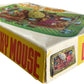 Vintage 1950's Mechanical Tin Toy - Lucky Mouse With Snow White And The Seven Dwarfs Background - Complete And Fully Working In The Original Box