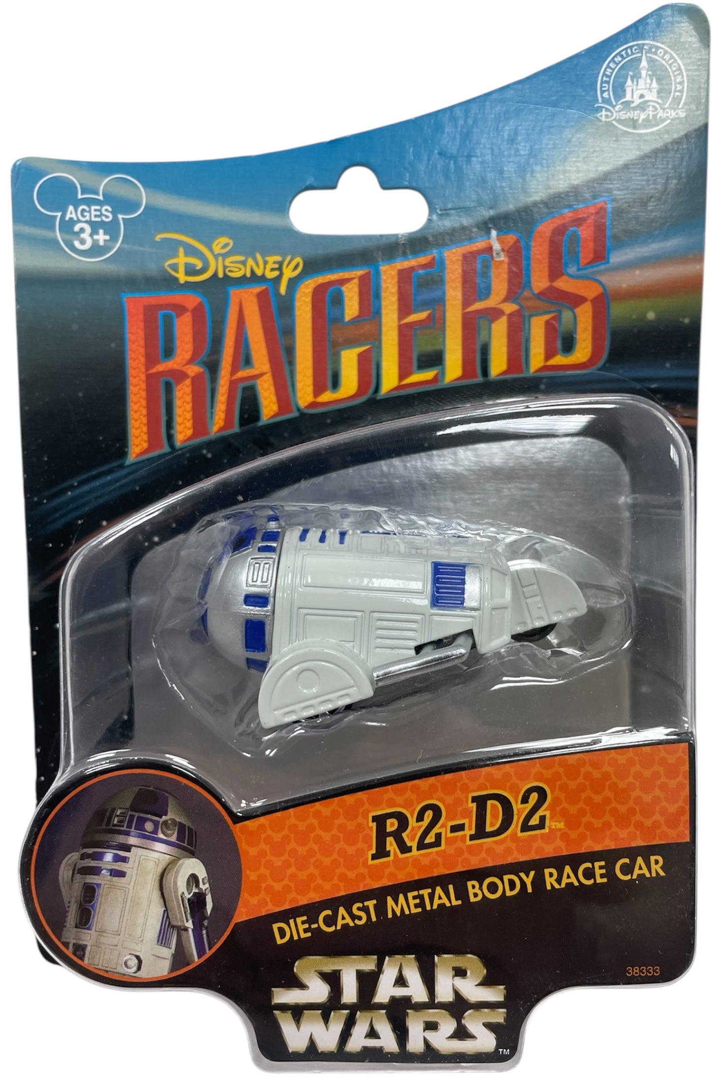 Vintage 2014 Disney Racers - Star Wars R2-D2 Die-Cast Metal Body Race Car - Brand New Factory Sealed