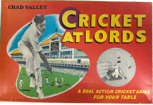 Vintage Chad Valley 1949 Cricket At Lords Game - A Real Action Cricket Game For Your Table Near Mint Condition In The Original Box - Ex Shop Stock Room Find