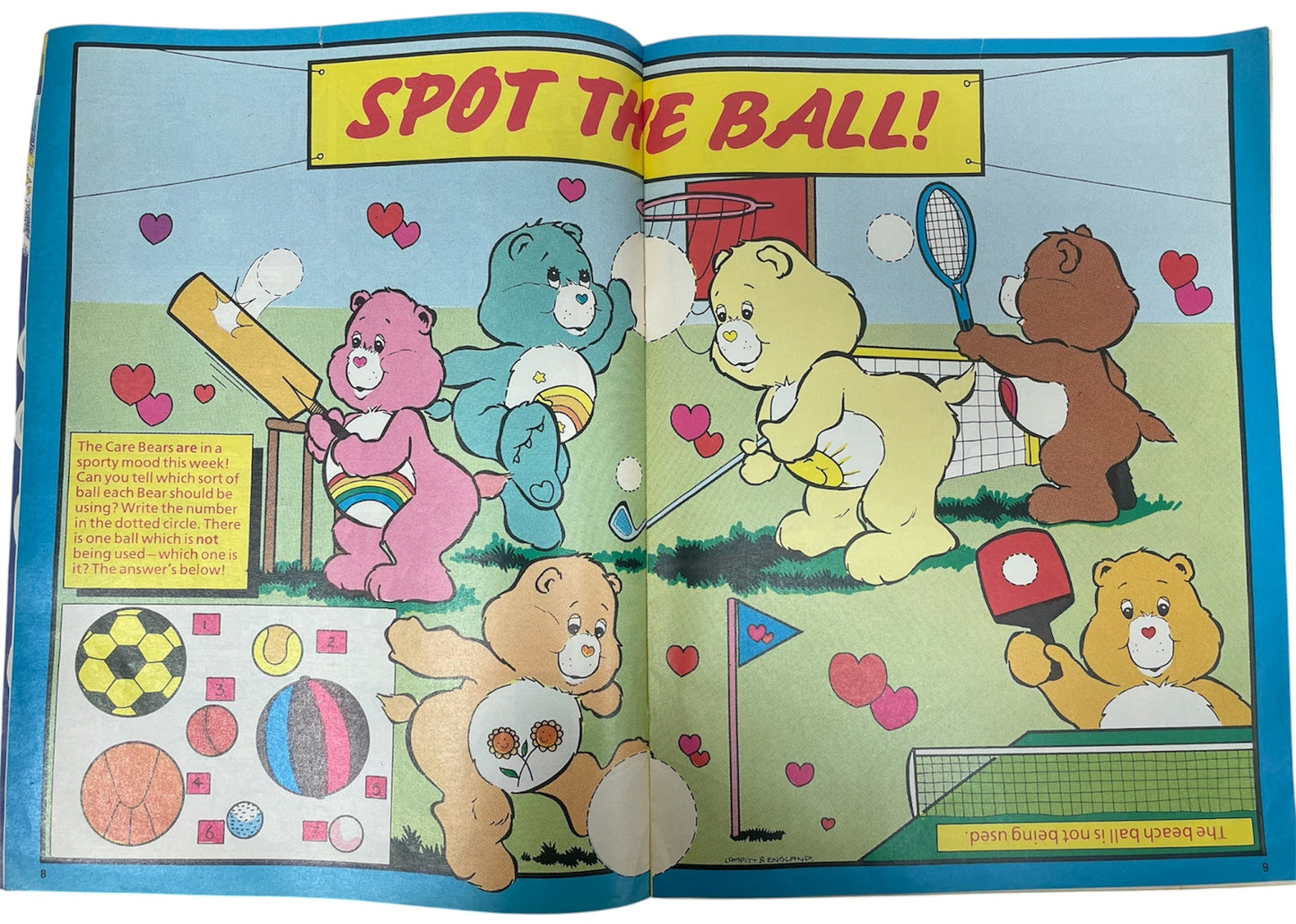 Vintage Marvel UK - 26th July 1986 - Care Bears Comic Issue No. 42 Featuring Hugs And Tugs - Heave! Ho! - Ultra Rare Copy In Fantastic Condition - Ex Shop Stock (6.0 Grade).
