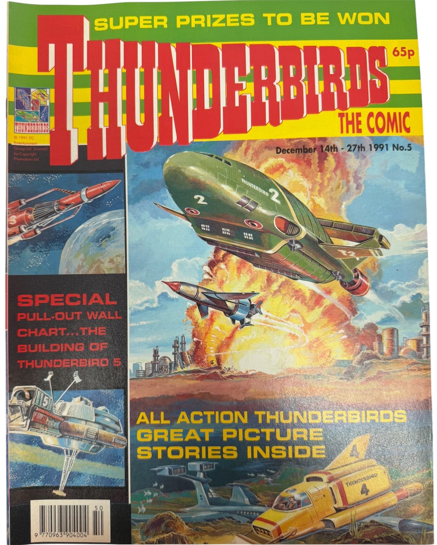 Vintage Gerry Andersons Thunderbirds Comic Magazine Issue No.5 December 27th 1991 - Ex Shop Stock (Grade 9.0).