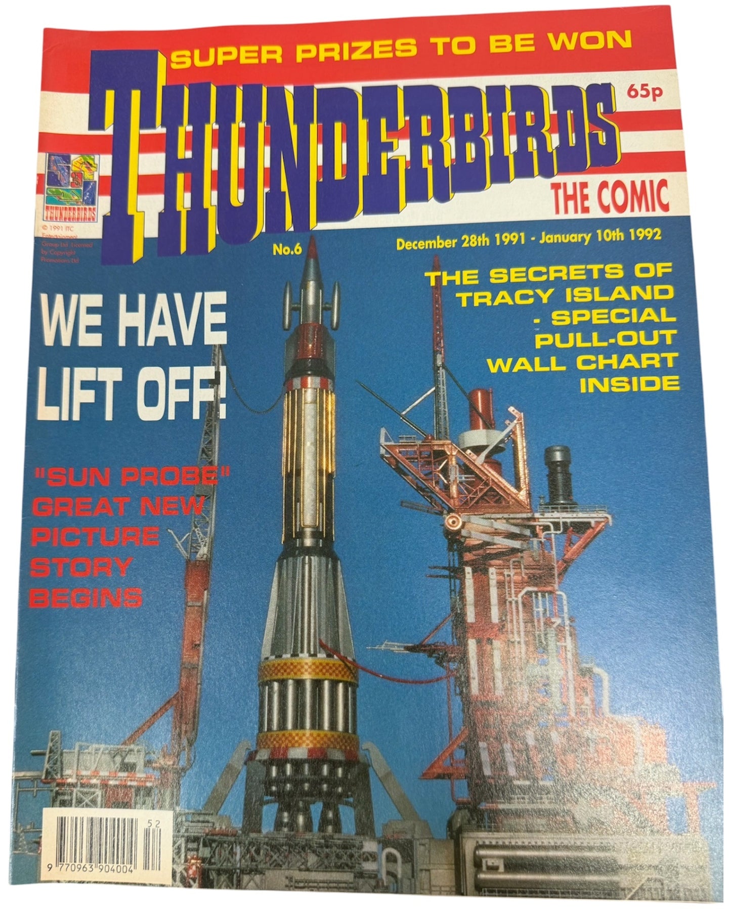 Vintage Gerry Andersons Thunderbirds Comic Magazine Issue No.6 January 10th 1992 - Ex Shop Stock (Grade 9.0)