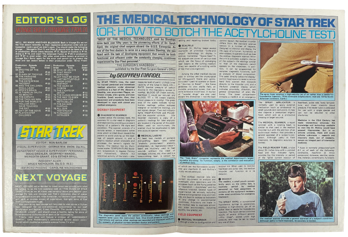 Vintage 1977 Star Trek The Original Series Giant Poster Book Voyage Eight Stardate 7704.01
