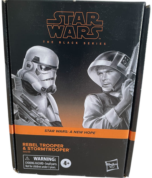 Star Wars Episode IV A New Hope The Black Series Rebel Trooper &amp; Stormtrooper 6 Inch Action Figure Set - Brand New Factory Sealed Shop Stock Room Find