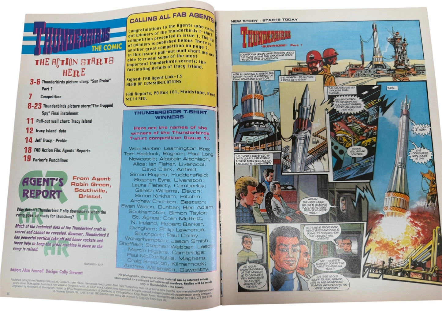 Vintage Gerry Andersons Thunderbirds Comic Magazine Issue No.6 January 10th 1992 - Ex Shop Stock (Grade 9.0)