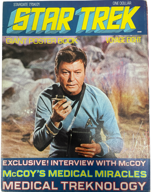 Vintage 1977 Star Trek The Original Series Giant Poster Book Voyage Eight Stardate 7704.01