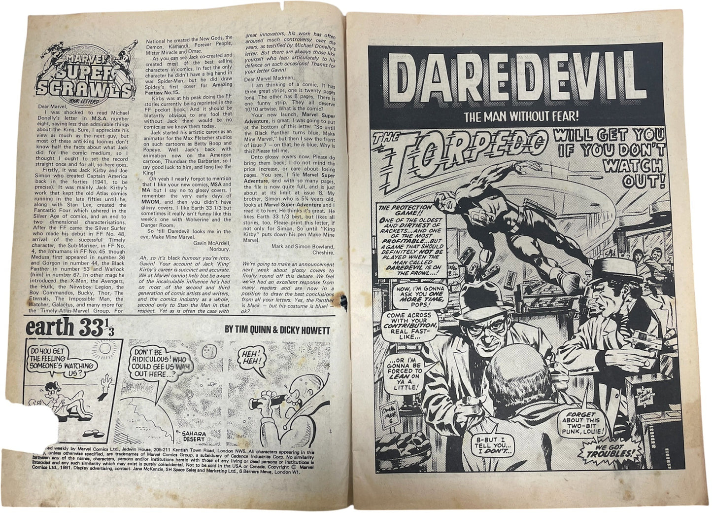 Vintage 1981 Marvel Super Adventure Comic Number 14 -The Panther Faces The Wrath Of The Collectors - 5th Aug 1981 - Former Shop Stock - (2.5 Grade)