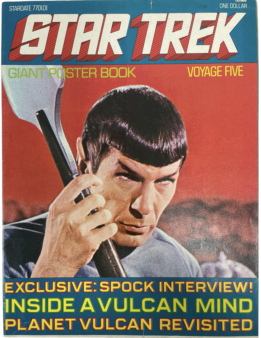 Vintage 1977 Star Trek The Original Series Giant Poster Book Voyage Five Stardate 7701.01