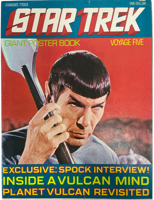 Vintage 1977 Star Trek The Original Series Giant Poster Book Voyage Five Stardate 7701.01