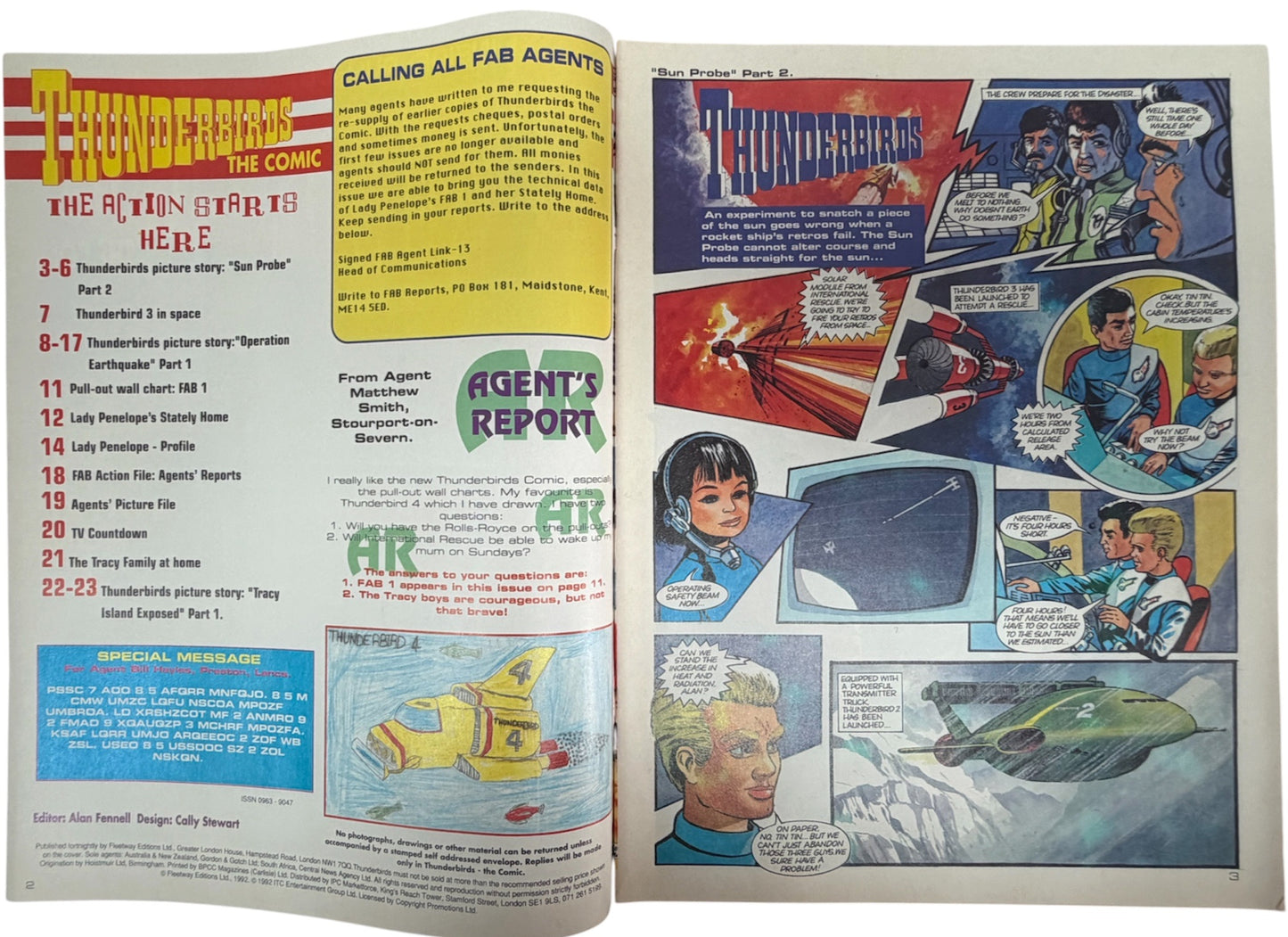 Vintage Gerry Andersons Thunderbirds Comic Magazine Issue No.7 January 24th 1992 - Ex Shop Stock (Grade 9.0)