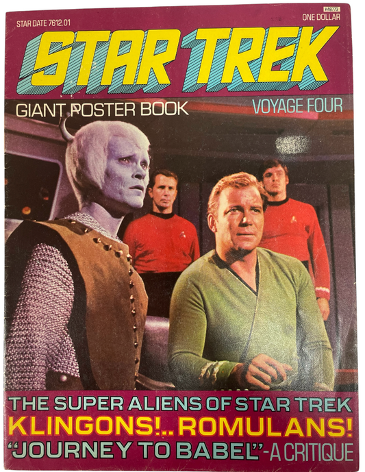 Vintage 1976 Star Trek The Original Series Giant Poster Book Voyage Four Stardate 7612.01