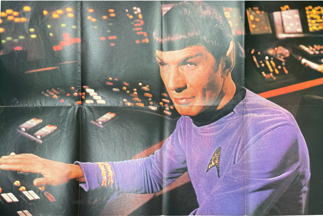 Vintage 1976 Star Trek The Original Series Giant Poster Book Voyage Three Stardate 7611.01.