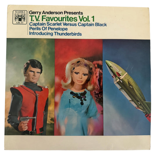 Vintage 1968 Gerry Andersons Presents - TV Favourites Vol. 1 Featuring Thunderbirds &amp; Captain Scarlet - 33RPM LP Album Record
